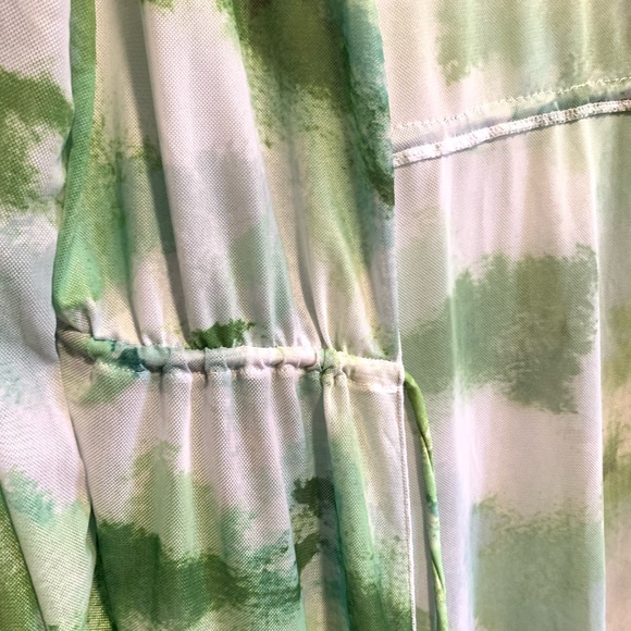 Shein Green Tie Dye Drawstring Waist Kimono #143 - Picture 4 of 6
